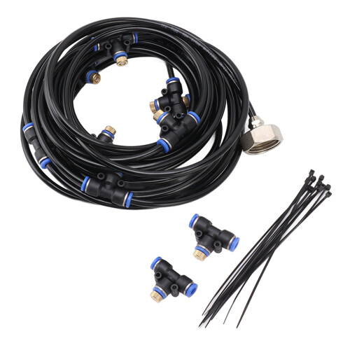 Patio Misting System Brass 8m/26ft 9-Nozzle 3/4in
