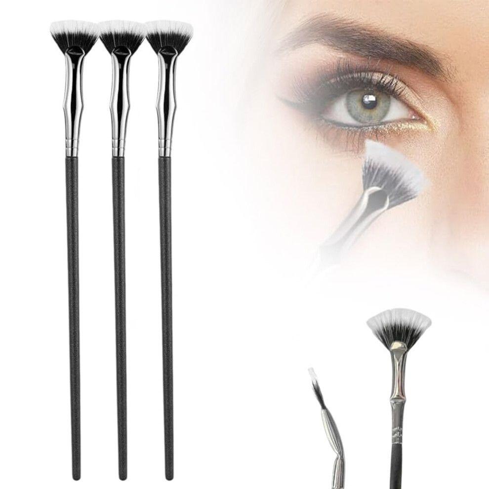 Eyelash Separator Brush Dual Ended Folding Design with Soft Fiber Mascara Fan Brush for Clump  Lashes