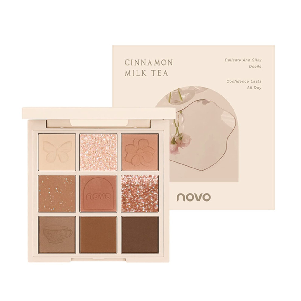 Cream Eyeshadow Palette Nude 9 Colors Waterproof Longlasting Pigment Matte And Shimmer Set