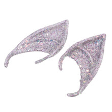 Glitter Fairy Pixie Elf Ears for Women, Soft Latex Costume Accessories for Cosplay and Parties