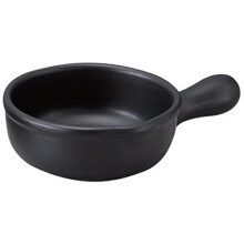Set of 10 Heat Resistant Fondue Pots Large Black Commercial Grade Cookware for Restaurant Use