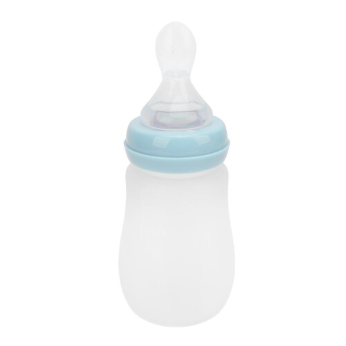 240 ml Squeeze-kontrollierte Fütterungsflasche Blau