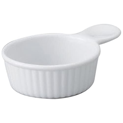 10Piece White Handle Western Tableware Set with 12.5cm Mini Gratin Dish for Restaurant Use