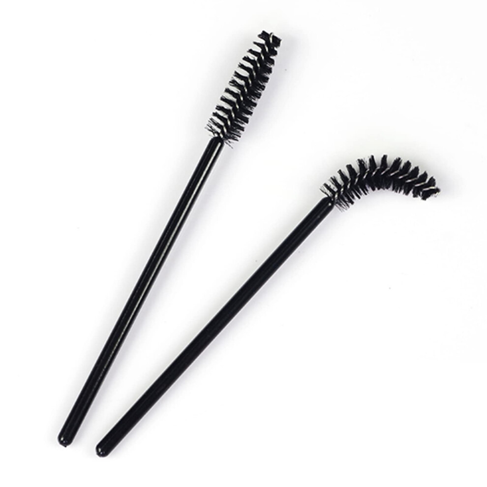 Black Disposable Eyelash Brush Set 50Pcs Spiral Mascara Wands For Lash Extensions And Eyebrow Grooming