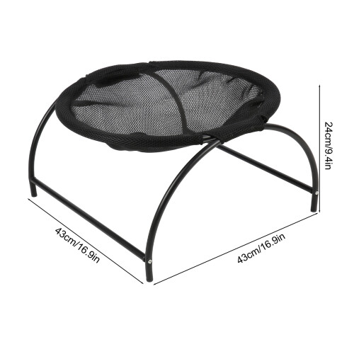 Cat Hammock Bed Small, 43x43x24 cm, Black 1