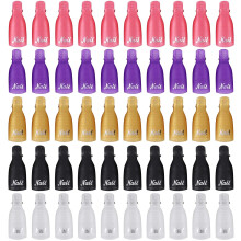 Nail Polish Remover Clips Set 50 Pcs Reusable Gel Soak Off Tools with Secure Grip and 5 Colors