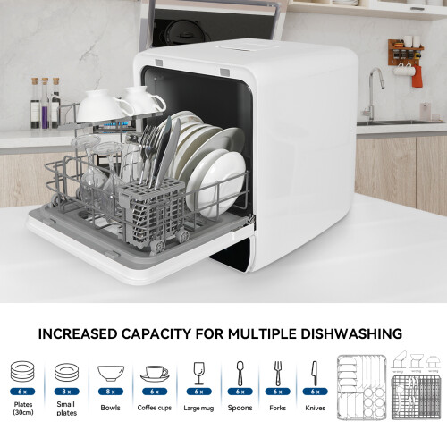 ELECWISH 7 Program Table Top Dishwasher 5L Dish Cleaner UK 2