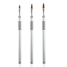 Kolinsky Acrylic Nail Brush Set 3 Pack with Precision Bristles and NonSlip Handle Size 2 4 6