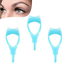 Mascara Shield Applicator with Comb, 3in1 Smudge Eyelash Guard for Upper and Lower Lids, Blue