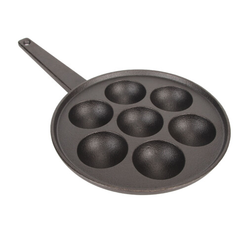 7-Hole Nonstick Cast Iron Takoyaki Pan 4.3 lb 1
