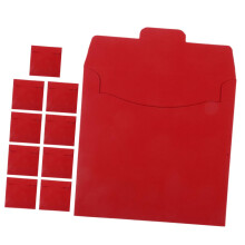 10 Pcs Red Paper CD DVD Storage Sleeves for Wedding Photography and Advertising Materials