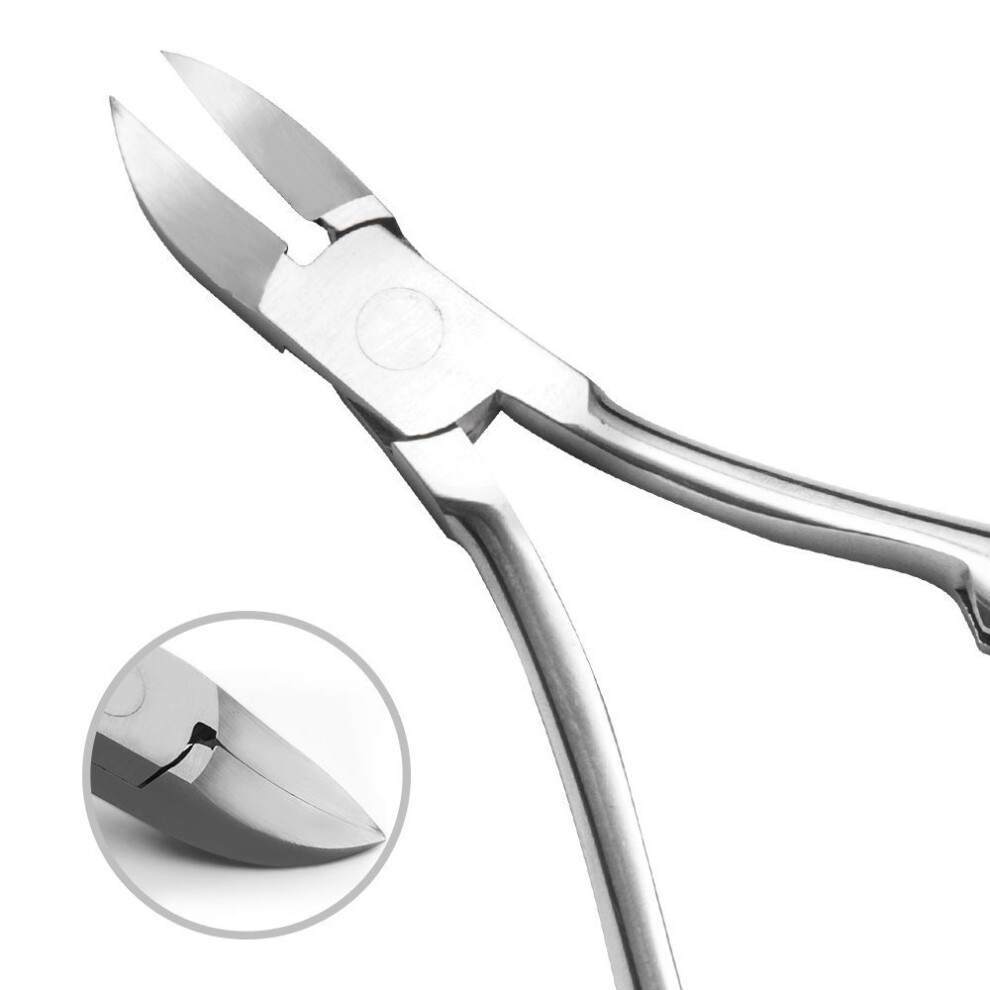 Stainless Steel Thick Toenail Clippers and Ingrown Toenail Scissors with Long Handle Ergonomic Grip