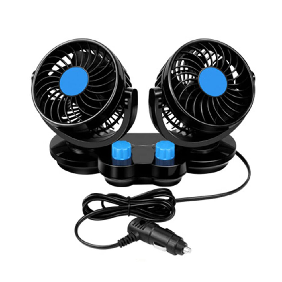 12V Dual Head Car Fan With 360 Rotation And Strong Wind Cooling For Cars Trucks Suvs 9169991696676