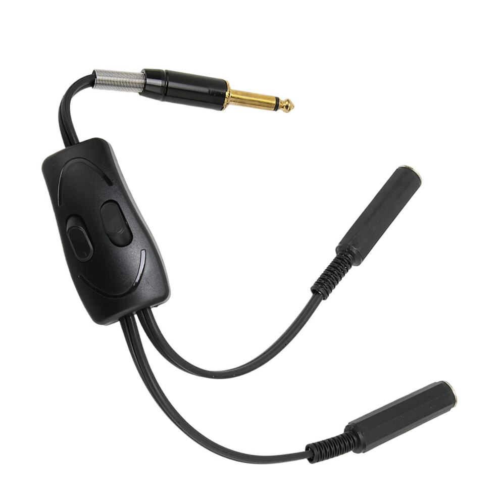 Black Tattoo Power Supply Adapter With Dual Interface Converter And Splitter Switch For Rca Dc Clip Cord