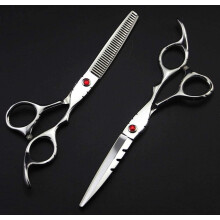 Professional Hair Cutting Scissors and Hair Thinning Shears, Stainless Steel, Ergonomic Grip for Salon and Barber