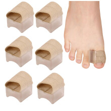 Gel Toe Separators and Bunion Corrector, Silicone Spacer with Loop for Pain Relief and Toe Alignment, 6 Pack Green