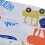 Waterproof Reusable Baby Diaper Bag Blue Car Cartoon Pattern, Durable Polyester 4