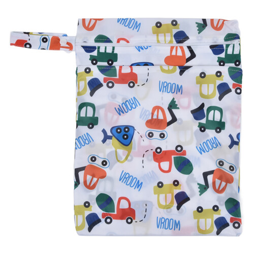 Borsa porta pannolini per bambini portatile blu impermeabile per auto 1