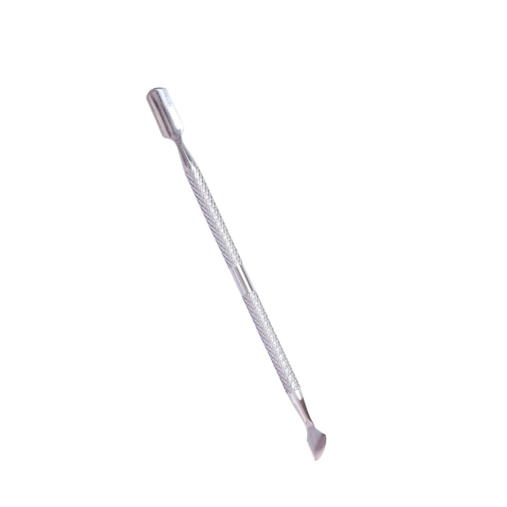 Stainless Steel DualâEnded Cuticle Pusher and Trimmer with 2 in 1 Design and NonâSlip Grip