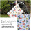 Waterproof Reusable Baby Diaper Bag Blue Car Cartoon Pattern, Durable Polyester 9
