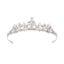 Wedding Tiara with Elegant Crystal Detailing Bridal Crown Hairpiece for Bride and Princess