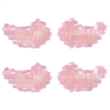Jade Roller and Rose Quartz Eye Mask Set for AntiAging, Puffiness and Dark Circle Reduction
