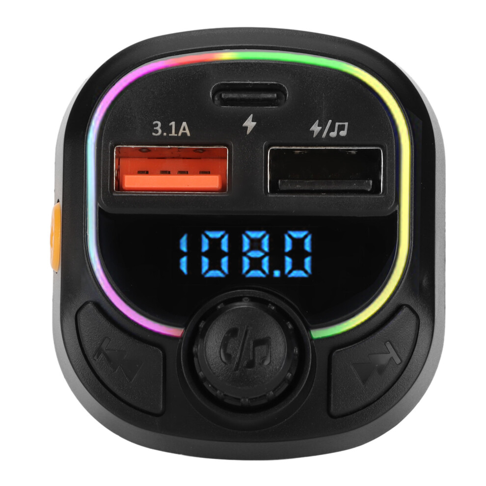 Car Mp3 Player Bt 5.0 Fm Transmitter 20W Fast Charging With Rgb Light 8431383522940