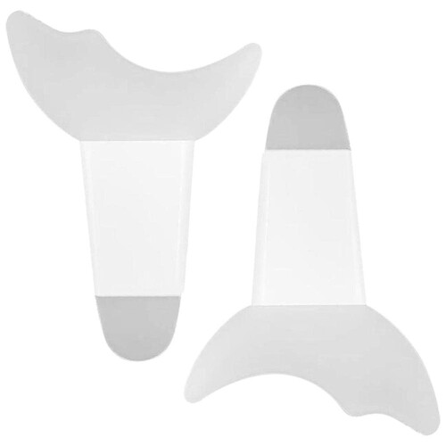 Mascara and Eyeshadow Shield Guard Pads, Reusable Silicone Eye Makeup Protector, 2 Pcs White