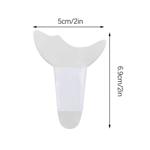 Mascara and Eyeshadow Shield Guard Pads, Reusable Silicone Eye Makeup Protector, 2 Pcs White 1