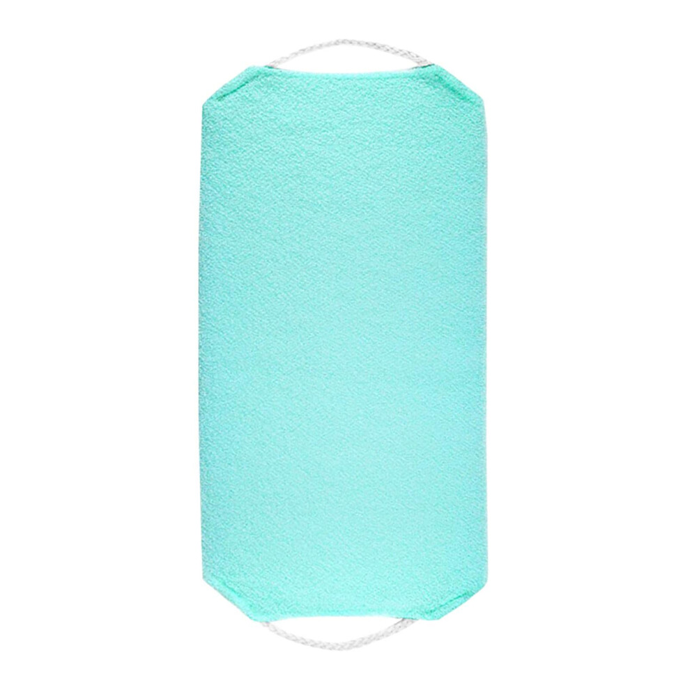 Green Back Scrubber For Shower With Handles, Dualsided Exfoliating Back Washer, Nylon Bath Towel