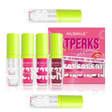 Hydrating Tinted Lip Oil Gloss Set for Women, Plumping NonSticky Formula, LongLasting Shine