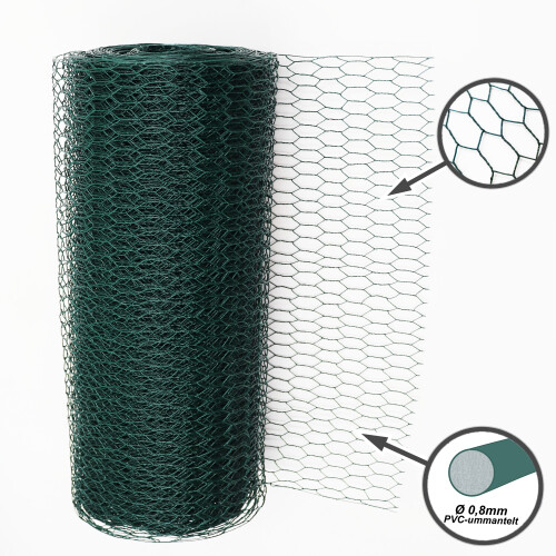 20 m Hexagonal mesh Chicken fence Rabbit wire Rabbit lattice Green Hare wire 50 cm 2