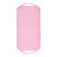 Back Scrubber for Shower with Long Handles, DualSided Nylon Exfoliating Bath Towel, Pink