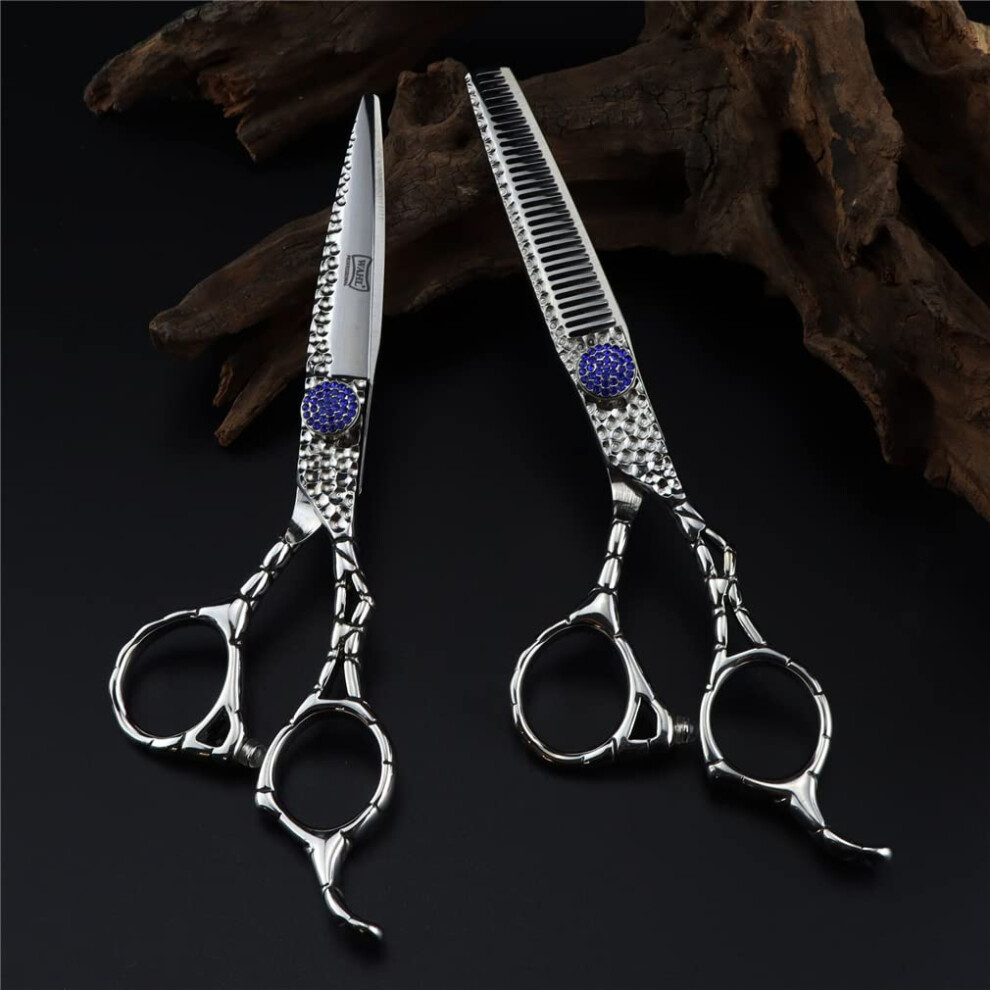 6.0 Inch Professional Hair Cutting Scissors Set with Razor Sharp Blades and Ergonomic Grip for Salon