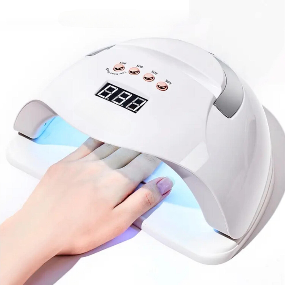 Light 220W Professional Uv Led Nail Lamp With Dual Fast Gel Nail Dryer For Salon And Home Use