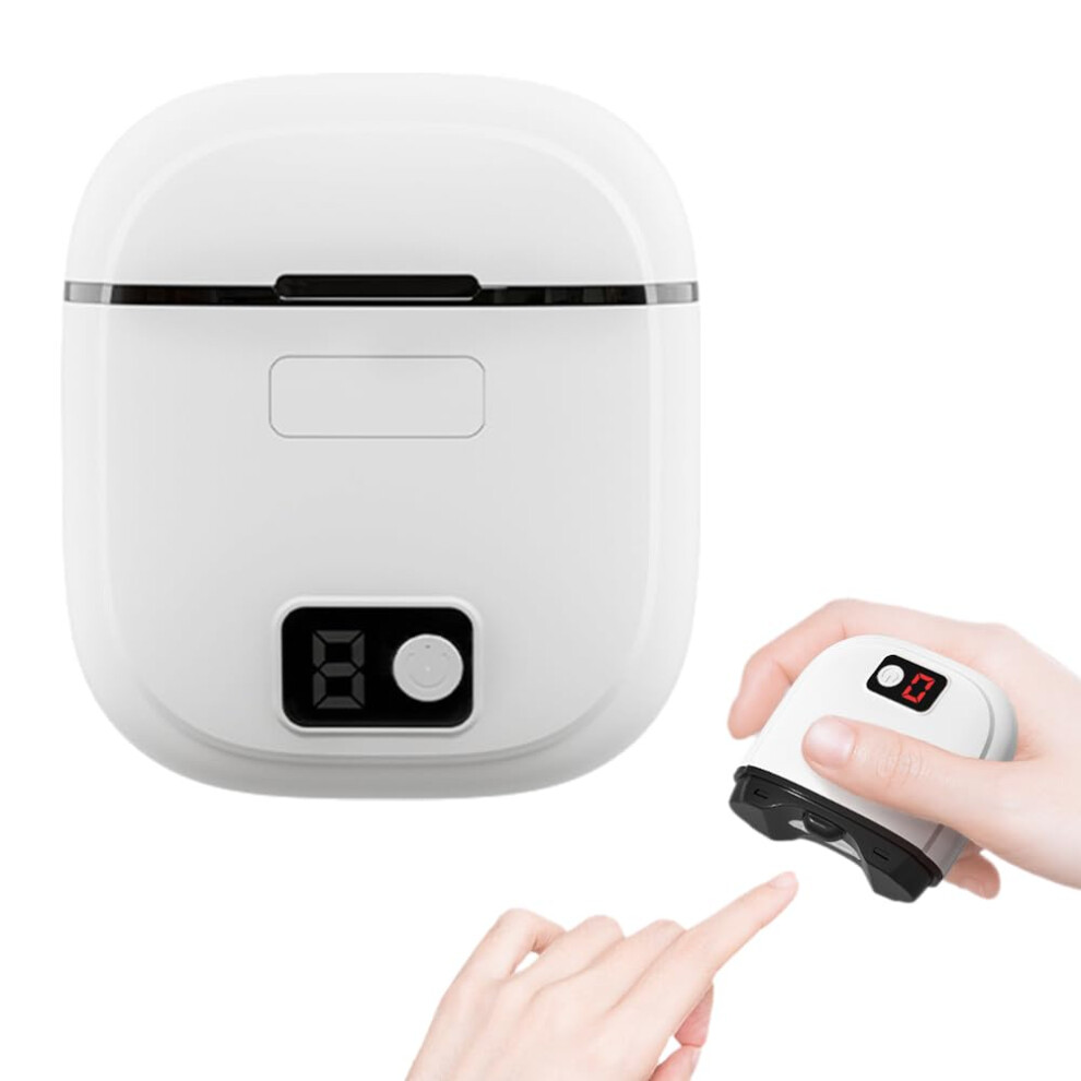 White Electric Nail Clipper And Automatic Nail Trimmer, 2 In 1 Usb Rechargeable With Scrap Collector,