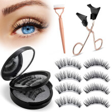 Magnetic Eyelashes with Applicator and Comb, Lightweight Natural Look, Reusable No Glue, 8 Pack