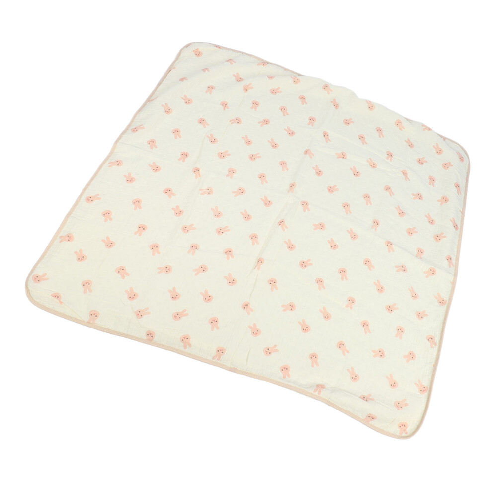 Dotted Backing Baby Blanket Rabbit Soft Breathable Summer Toddler Pink