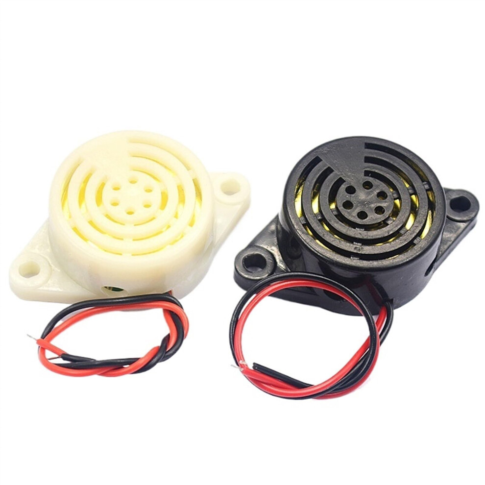 12V Decibel Electronic Buzzer Alarm With Continuous Beep And Dual Tone Output Â White 9771547187820
