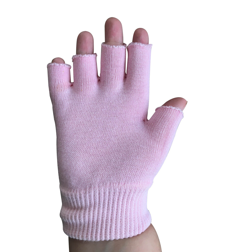 Moisturizing Spa Gloves for Dry Hands with Oils, Tipless Fingertip Design, Overnight Care, Unisex Fit