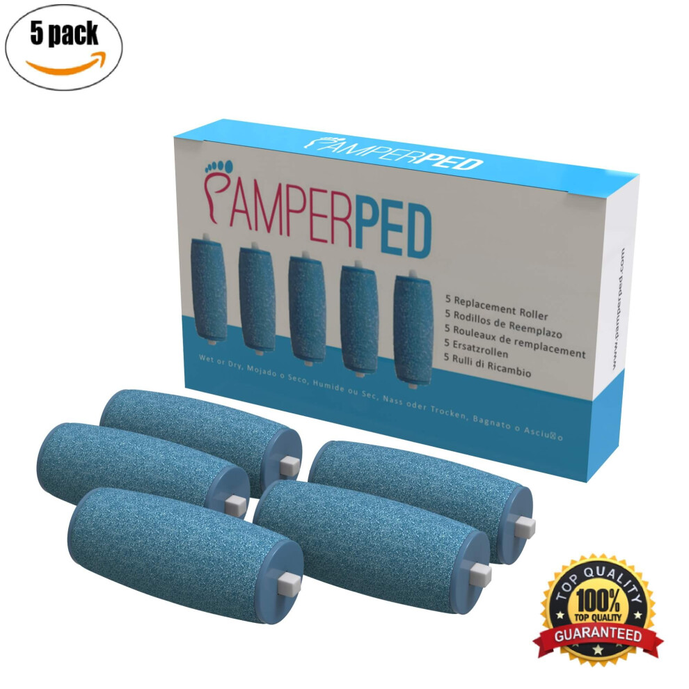 5 Pack Extra Coarse Electric Foot File Refill Rollers for Amope Pedi  Wet Dry