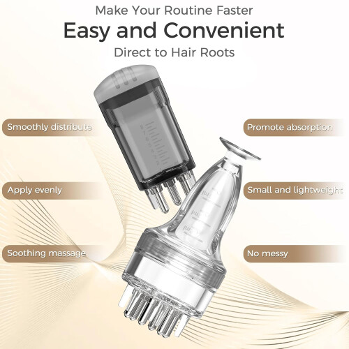Minoxidil Applicator Set, 2PCS Scalp Applicator Bottle with Root Comb for Precision Serum Control 1