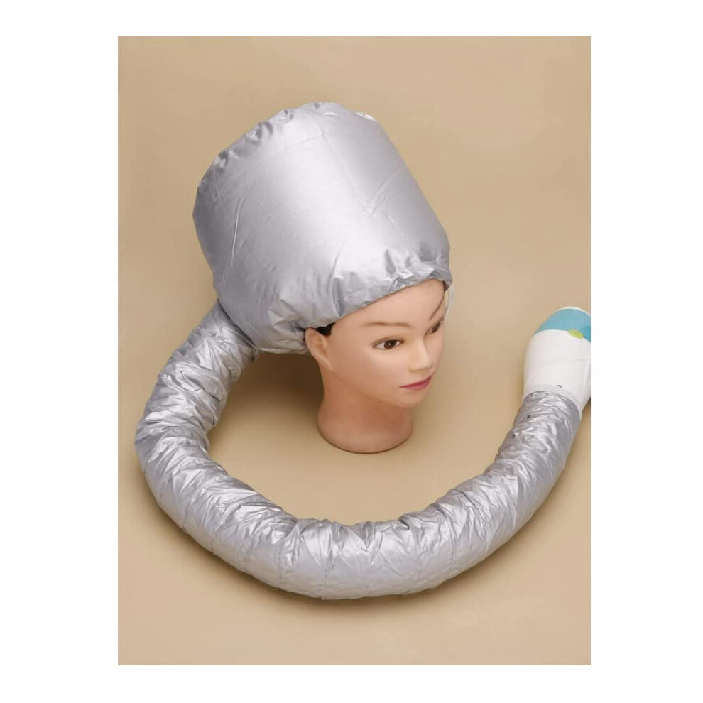 Hair Dryer Bonnet Attachment with Adjustable Fit, Soft Hood for Styling, Curling and Deep Conditioning