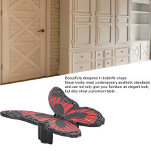 Möbelknopf Rot, Schmetterling, Zinklegierung,