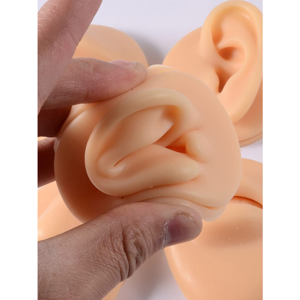 Piercing Practice Model with Realistic Skin Simulation, Reusable Soft Silicone Training Pad Set