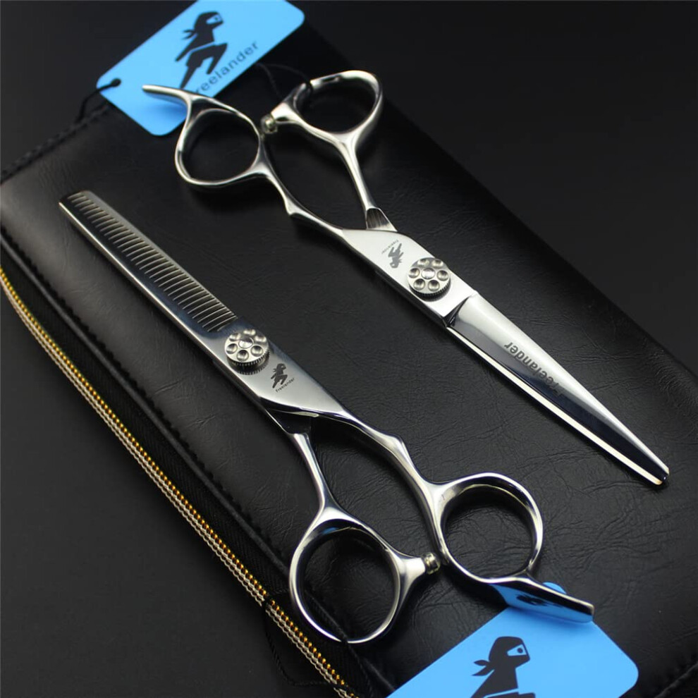 Professional Hair Cutting Scissors Kit 6 Inch Stainless Steel UltraSharp Ergonomic Barber Shears