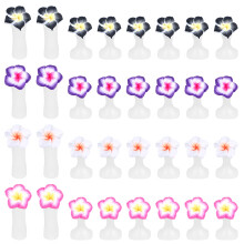32 Pcs Silicone Toe Separators for Pedicure, Reusable Flower Design Toe Spacers Nail Polish