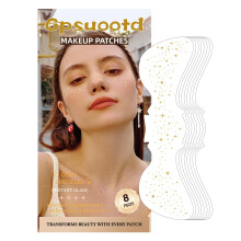 Face Glitter Stickers Gold Freckles 8PCS Waterproof Festival Makeup Tattoos for Party