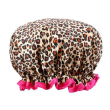 Silk Hair Bonnet for Sleeping Women Leopard Print, Frizz Reduction Night Cap for Curly Hair