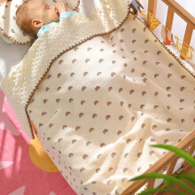 Babydecke Regenbogen gepunktete Rückseite Sommer